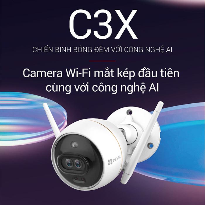 Camera IP Wifi Ezviz C3X 2MP tích hợp AI, báo động