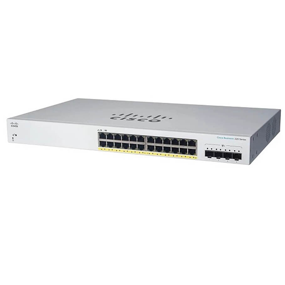CBS220-24P-4G-EU Switch Cisco Business 24 Ports 1GE PoE 195W